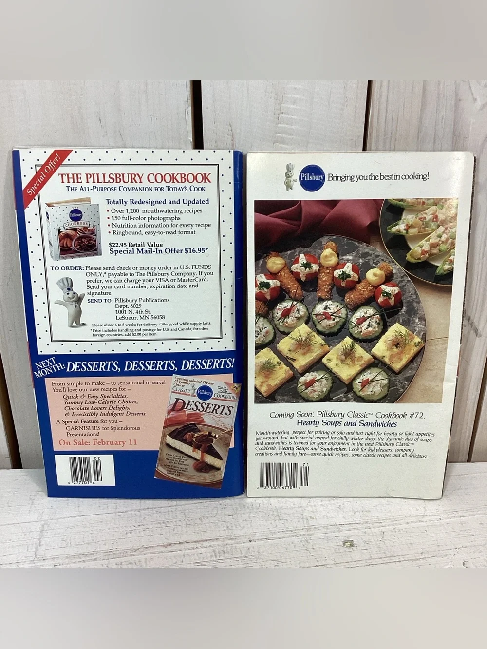 Lot of 8 Pillsbury Cookbooks, Recipes, Vintage & Contemporary